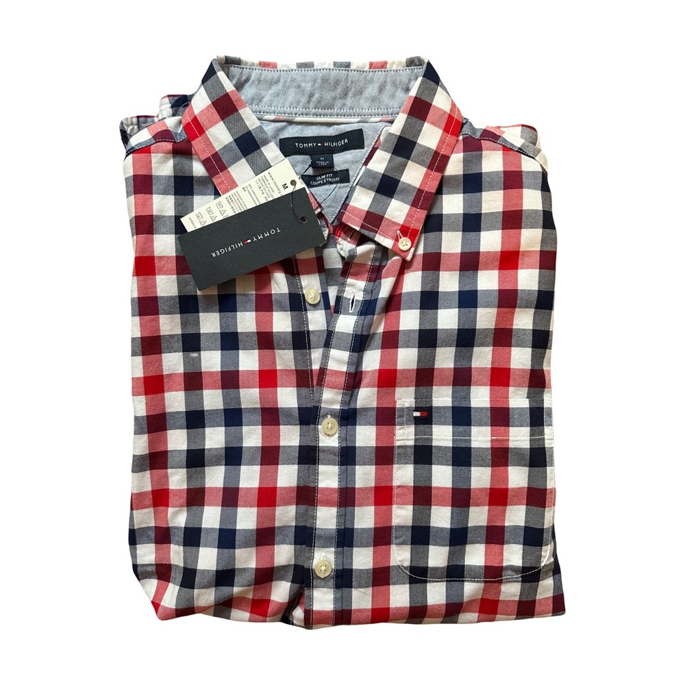 men's brand new medium tommy hilfiger dress shirt